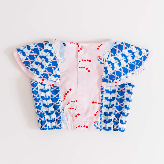 Kidswear: Girl's V-Neck Flutter Sleeve Jumpsuit