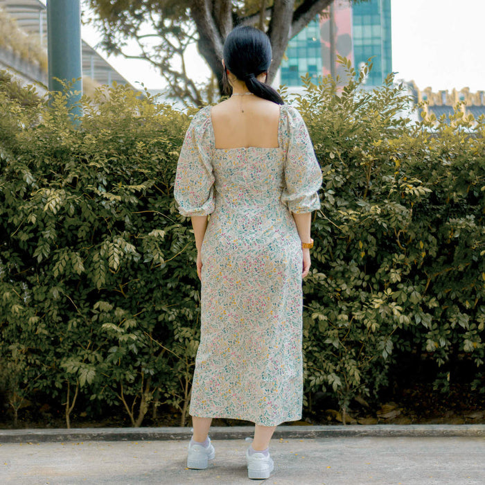 knee length dresses for ladies Princess Line Dress with Gathered Sleeves *Custom Fit knee length dresses for ladies Princess Line Dress with Gathered Sleeves *Custom Fit