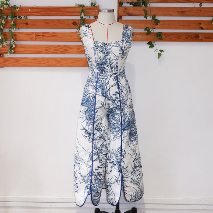 Pattern: 257 – Sweetheart Jumpsuit with Contrast Binding *Custom Fit