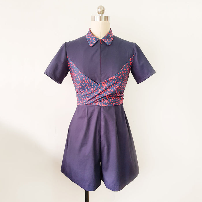 [Online Class] Collared Romper with Wrap Waist