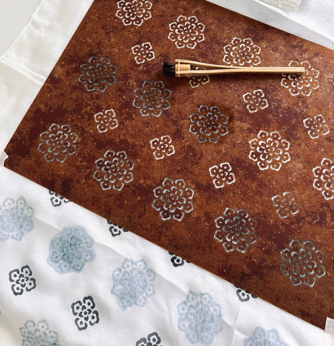 Natural Plant Paste Printing Pouch Workshop by Blue Bee Tie Dye