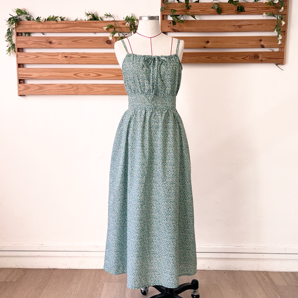 gathered bust midi dress Gathered Bust Cami Dress