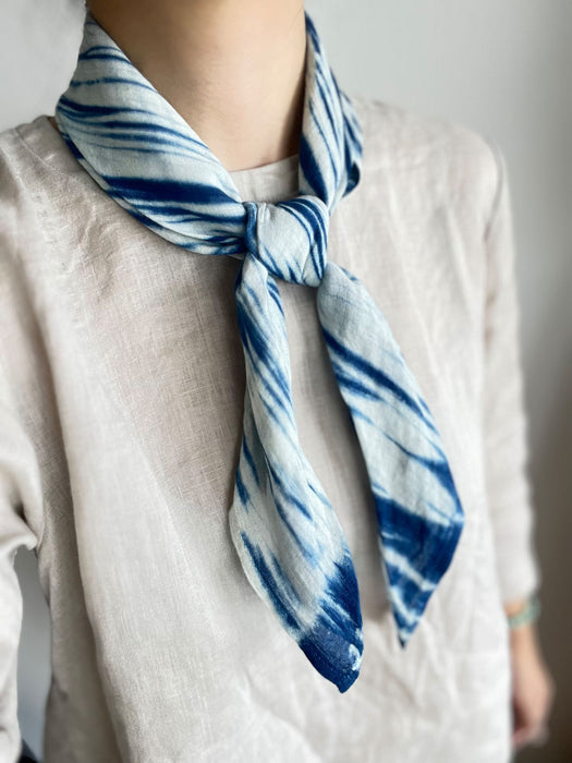Indigo Shibori Dye Silk Scarf Workshop by Blue Bee Tie Dye