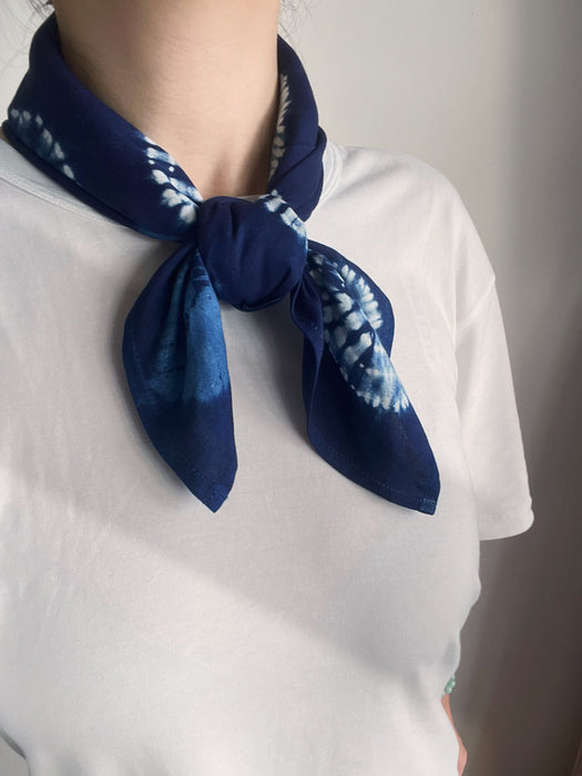Indigo Shibori Dye Silk Scarf Workshop by Blue Bee Tie Dye
