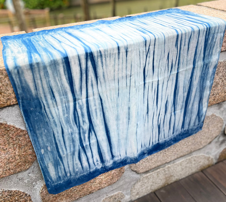 Indigo Shibori Dye Silk Scarf Workshop by Blue Bee Tie Dye