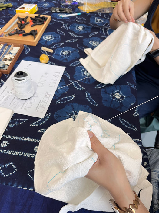 Indigo Shibori Dye Silk Scarf Workshop by Blue Bee Tie Dye