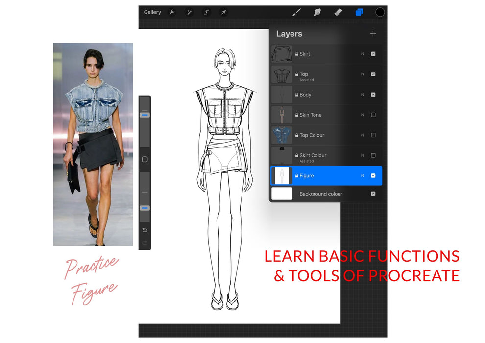 Digital Fashion Illustration 101 (Procreate) by Yi Lin