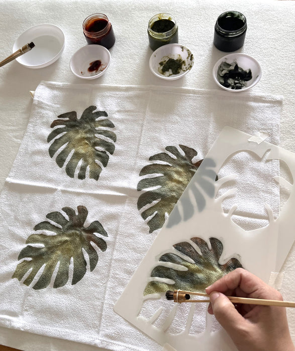 Natural Plant Paste Printing Pouch Workshop by Blue Bee Tie Dye