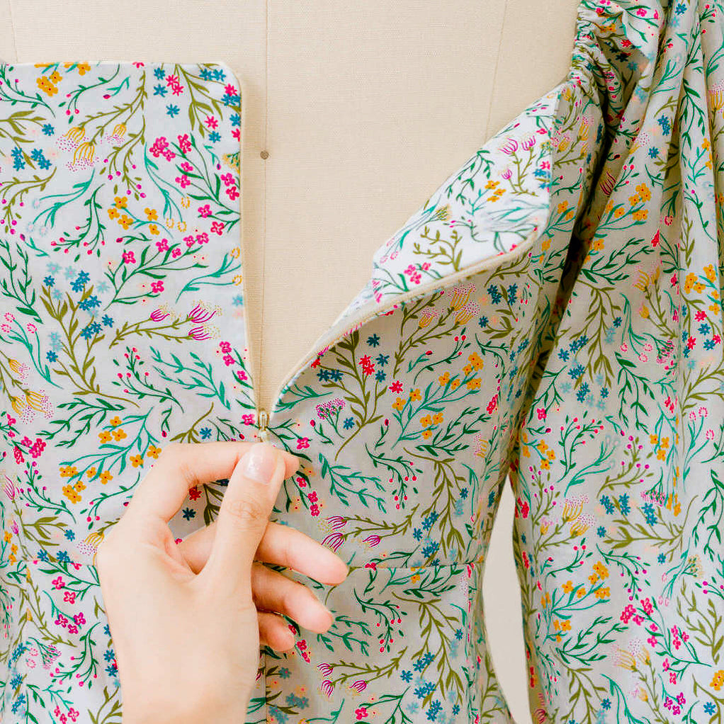 Princess Line Dress with Gathered Sleeves *Custom Fit | Patterns by FMS ...